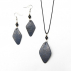 Collier pendentif Autruche Diamant Bleu jean