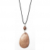 Collier pendentif Autruche Larme Orange 