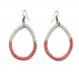 Boucles d'oreilles sisal Gouttes Corail et Sable