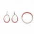 Boucles d'oreilles sisal Gouttes Corail et Sable