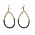 Boucles d'oreilles sisal Gouttes Noir et Sable