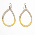 Boucles d'oreilles sisal Gouttes Or et Sable