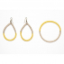 Boucles d'oreilles sisal Gouttes Or et Sable
