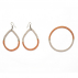 Boucles d'oreilles sisal Gouttes Orange et Sable