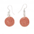 Boucles d'oreilles sisal Disque Corail