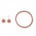 Boucles d'oreilles sisal Disque Corail