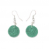 Boucles d'oreilles sisal Disque Emeraude