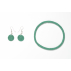 Boucles d'oreilles sisal Disque Emeraude