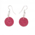 Boucles d'oreilles sisal Disque Fuchsia