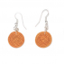 Boucles d'oreilles sisal Disque Orange