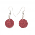 Boucles d'oreilles sisal Disque Rouge