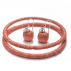 Boucles d'oreilles sisal Perles Corail