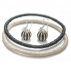 Boucles d'oreilles sisal Perles Noir et Sable