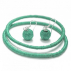 Boucles d'oreilles sisal Perles Emeraude