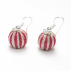 Boucles d'oreilles sisal Perles Fushia et Sable