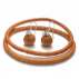 Boucles d'oreilles sisal Perles Orange