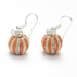 Boucles d'oreilles sisal Perles Orange et Sable