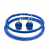 Boucles d'oreilles sisal Perles Bleu
