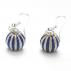 Boucles d'oreilles sisal Perles Bleu et Sable