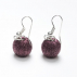 Boucles d'oreilles sisal Perles Aubergine