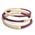 Bracelet sisal Aubergine et Sable