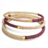 Bracelet sisal Terre, Sable, Aubergine 