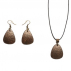 Boucles d'oreilles Autruche Bronze 