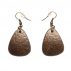 Boucles d'oreilles Autruche Bronze 