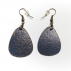 Boucles d'oreilles Autruche Bleu jean 