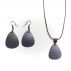 Boucles d'oreilles Autruche Bleu jean 