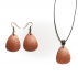 Boucles d'oreilles Autruche Orange 