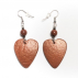 Boucles d'oreilles Autruche Cœurs Orange
