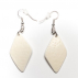 Boucles d'oreilles Autruche naturelle Diamants 