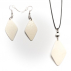 Boucles d'oreilles Autruche naturelle Diamants 