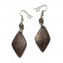 Boucles d'oreilles Autruche Diamants Bronze 