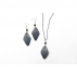 Boucles d'oreilles Autruche Diamants Bleu jean 