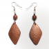 Boucles d'oreilles Autruche Diamants Orange