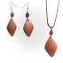 Boucles d'oreilles Autruche Diamants Orange