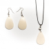 Boucles d'oreilles Autruche naturelle Larmes  