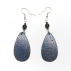Boucles d'oreilles Autruche Larmes Bleu jean