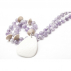 Collier Améthyste et Bois avec pendentif Autruche