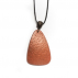 Collier pendentif Autruche Pyramide Orange 