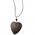Collier pendentif Autruche Cœur Bronze 