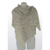 Étole en cachemire avec broderies traditionnelles - Blanc broderies bleu argent