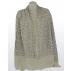 Étole en cachemire avec broderies traditionnelles - Blanc broderies bleu argent