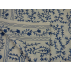 Étole en cachemire avec broderies traditionnelles - Blanc broderies bleu marine