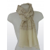 Étole en cachemire avec broderies traditionnelles - Blanc broderies ton sur ton