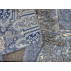 Étole en laine bouillie en transparence - Bleu marine et blanc