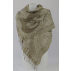 Étole en laine bouillie en transparence - Beige