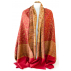 Etole classique motif Paisley en laine - L - Rouge/Marron